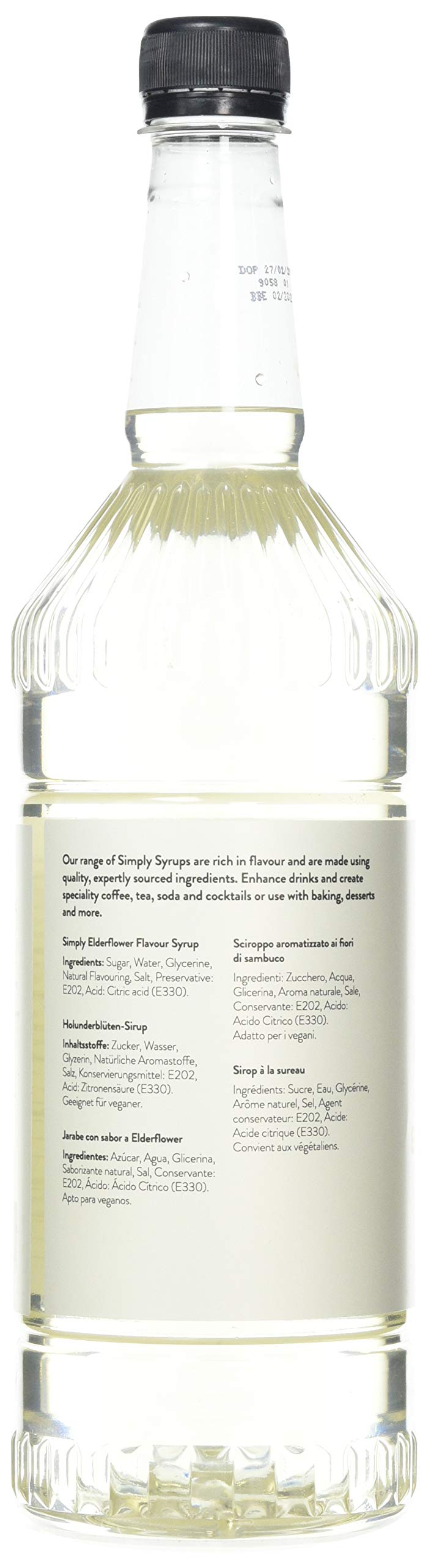 Simply Elderflower Syrup - Vegan & Nut Free Flavoured Syrup for Drinks & Baking