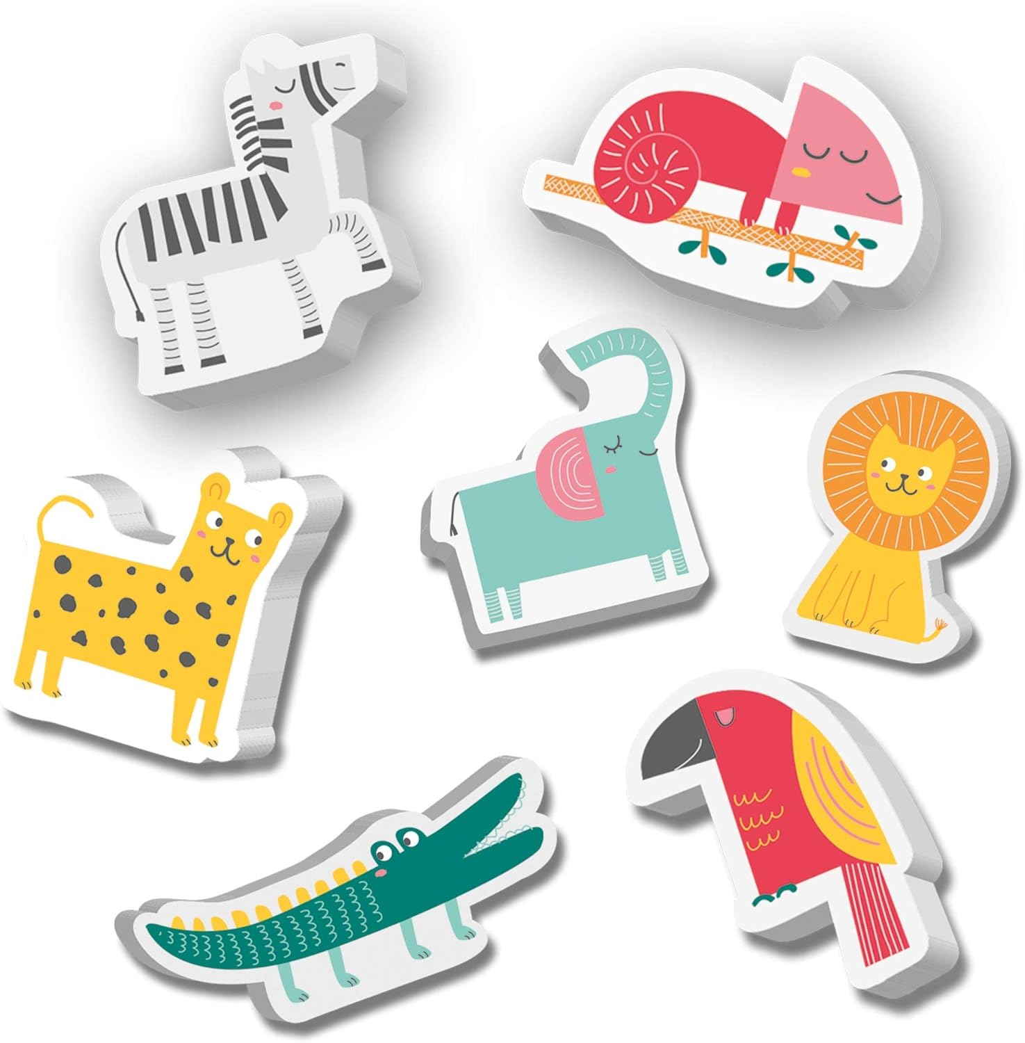 SES Creative Bath Safari Animals 13097 - 14 Soft Foam Bath Toys for Toddlers