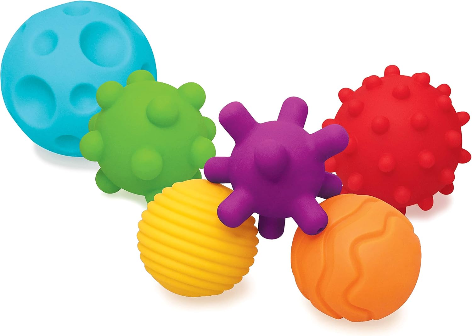 Infantino Textured Multi Ball Set - Sensory Play Balls for Babies 6 Months+