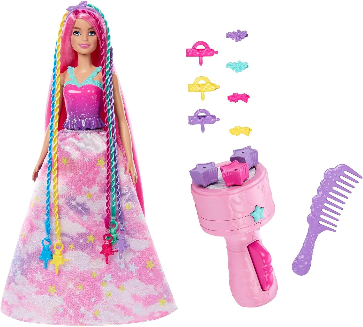 Barbie Twist 'n Style Doll - Fantasy Hair with Rainbow Extensions & Styling Tool