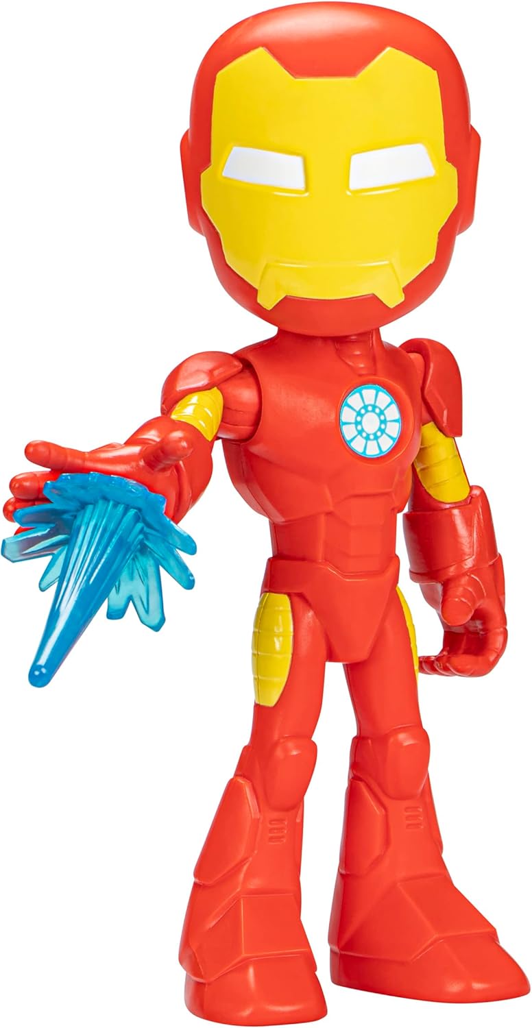 Marvel Spidey and His Amazing Friends Supersized Iron Man Action Figure - 9 Inch Poseable Toy for Preschoolers