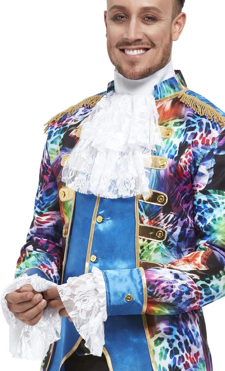 Smiffys Men's Cravat & Cuff Set in White