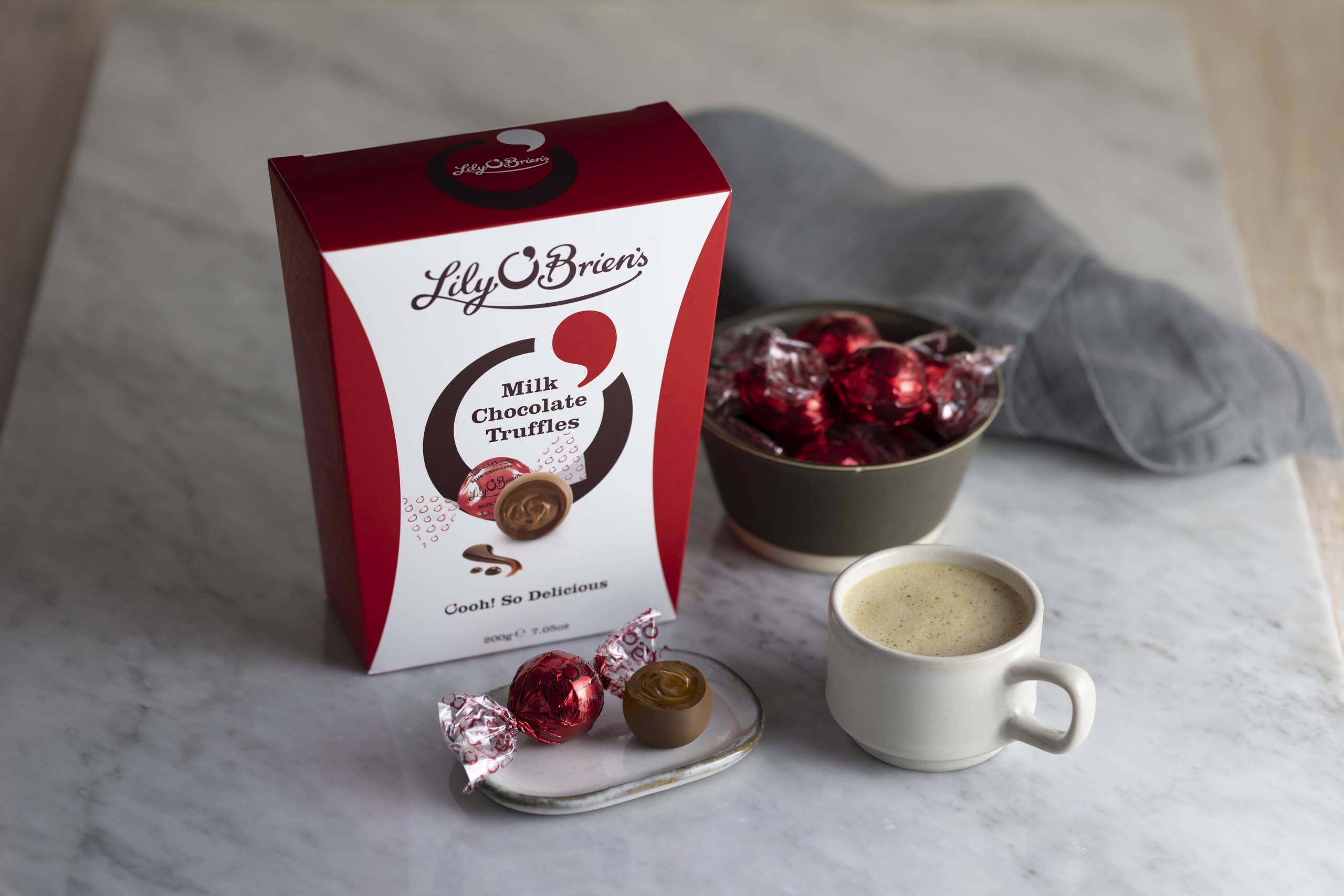 Lily O'Brien's Milk Chocolate Truffles - Individually Wrapped Chocolate Treats
