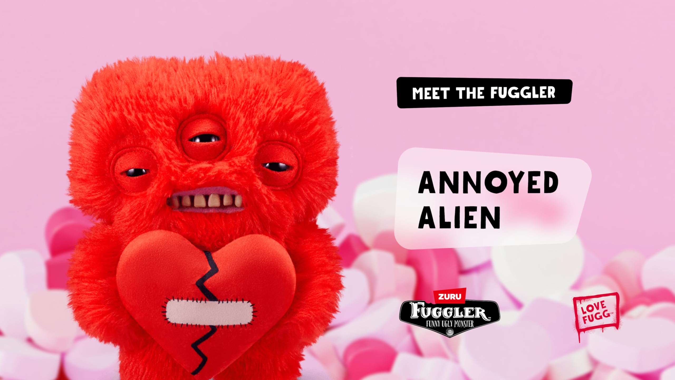 Fuggler Love Fugg by ZURU - Annoyed Alien Red Plush Collectible Toy