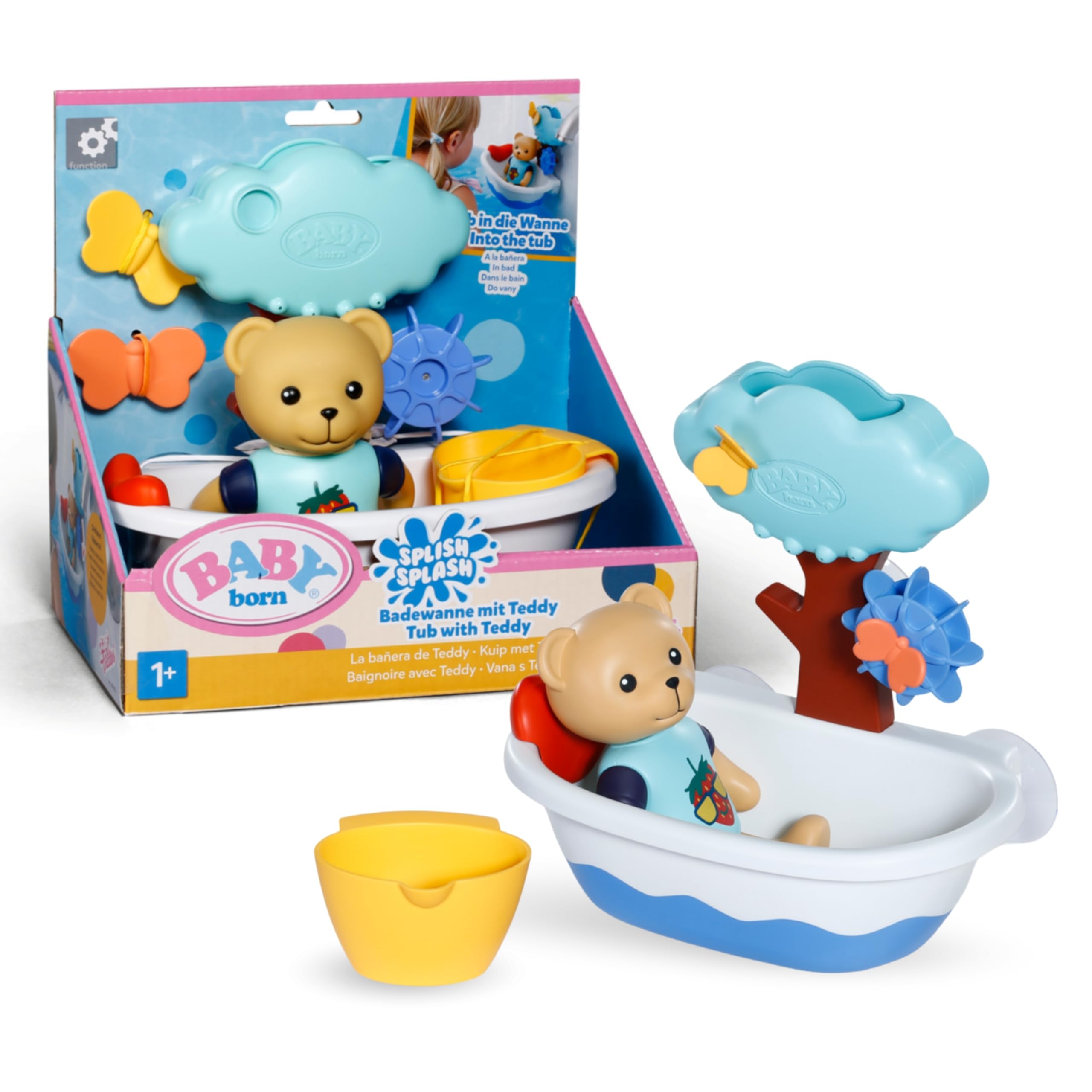 BABY born Splish Splash Tub with Teddy - Interactive Bath Time Playset for Toddlers 18 Months+