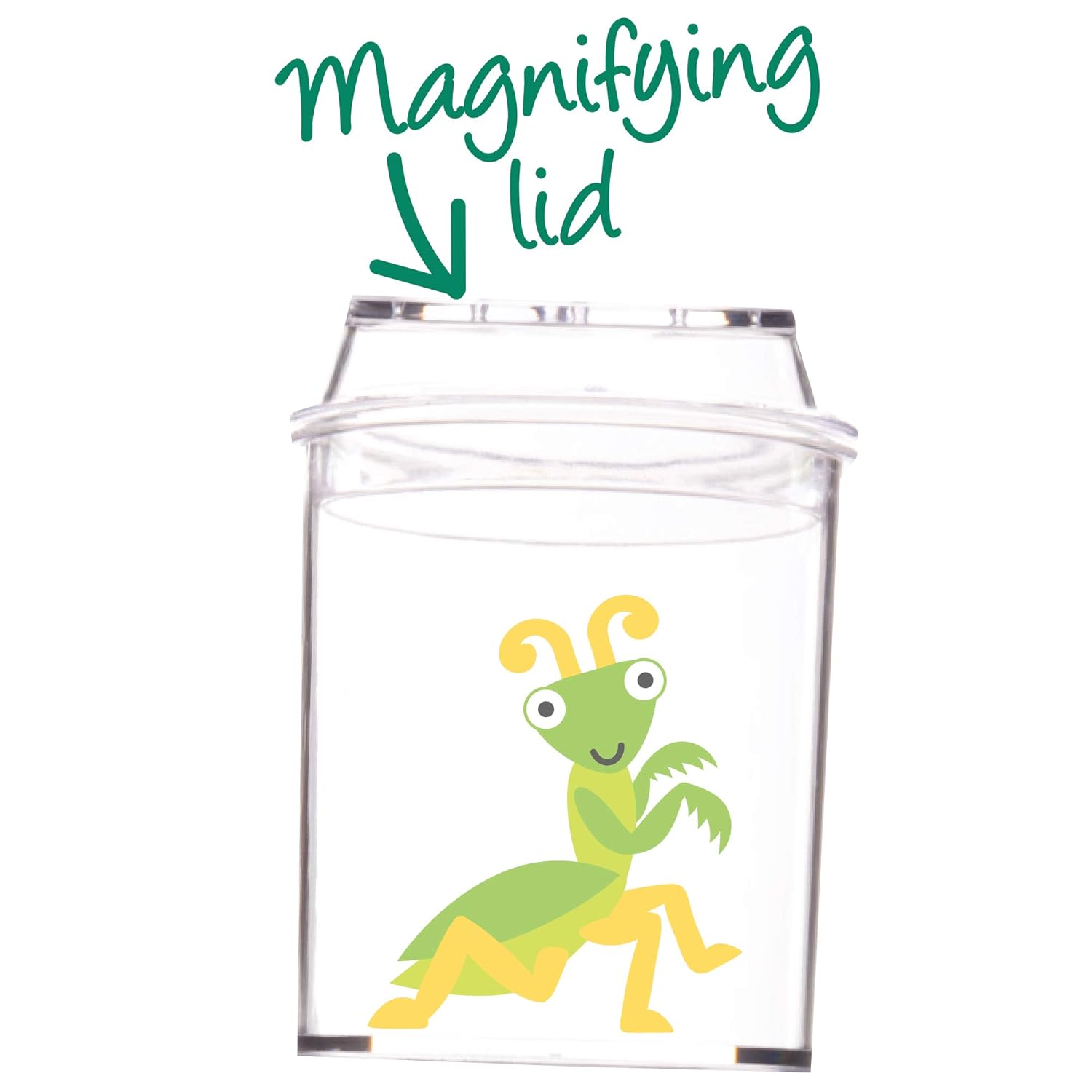 Baker Ross Bug Jars - Pack of 6 with Magnifying Lids for STEM Learning