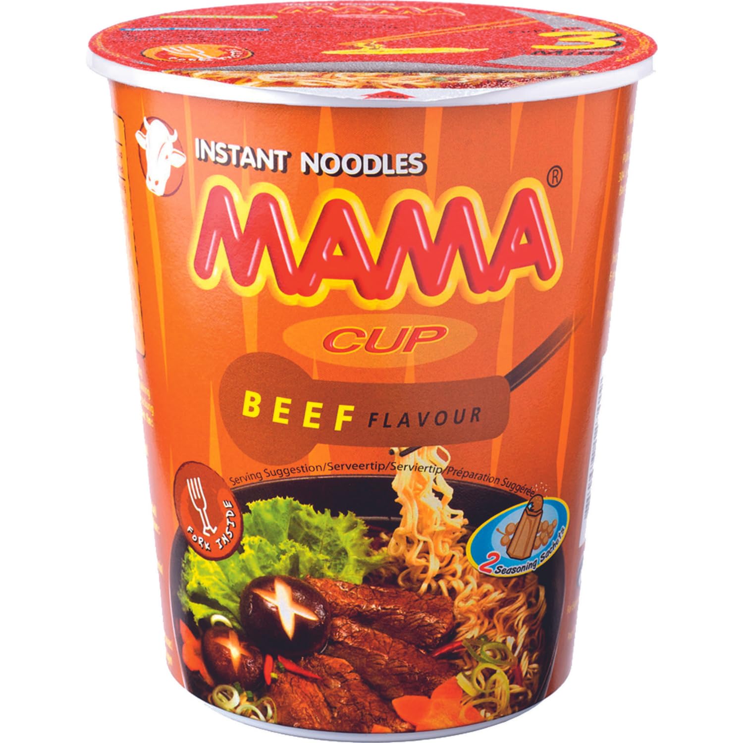 Mama Instant Cup Noodle with Beef Flavor 70 g - TMAMACUPB