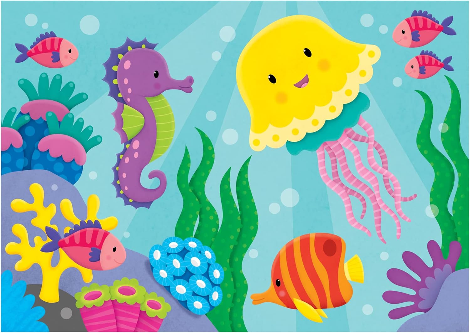 Galt 4 Puzzles in a Box - Ocean Themed Jigsaw Puzzles for Toddlers 18 Months+