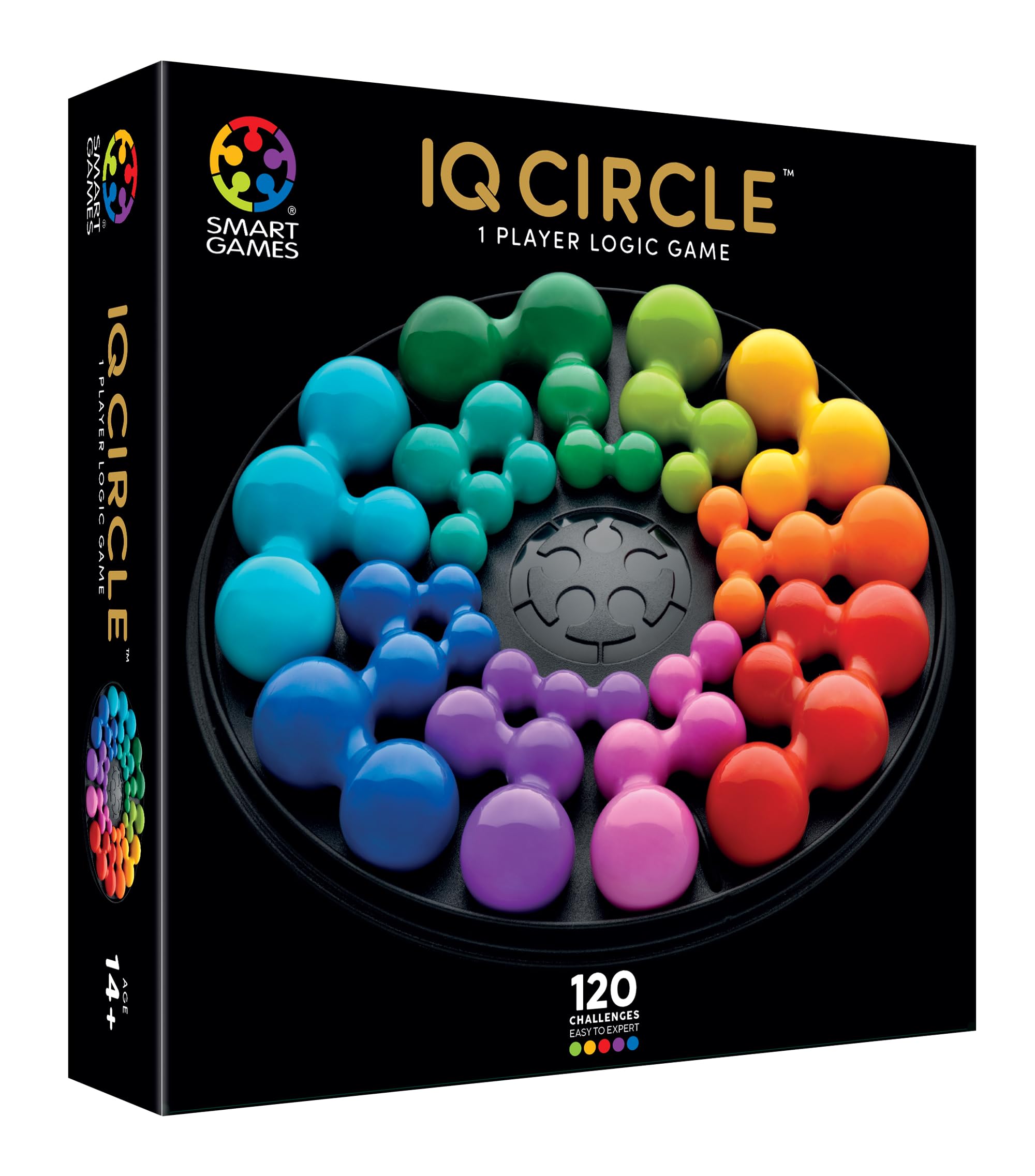 SmartGames IQ Circle Deluxe - 120 Challenges Puzzle Game for Adults