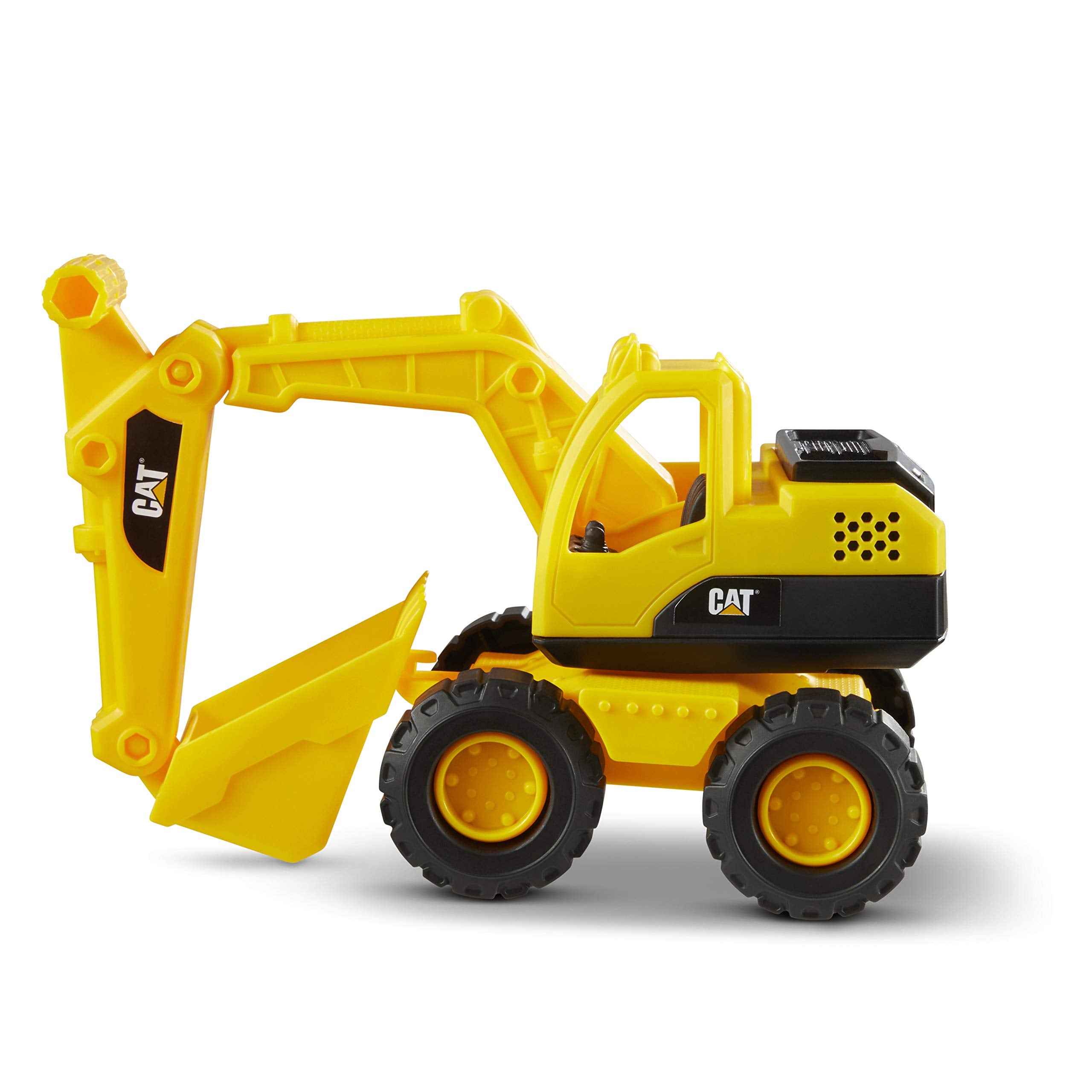 CAT Excavator Vehicle - 10" Articulated Construction Toy for Kids 2-6