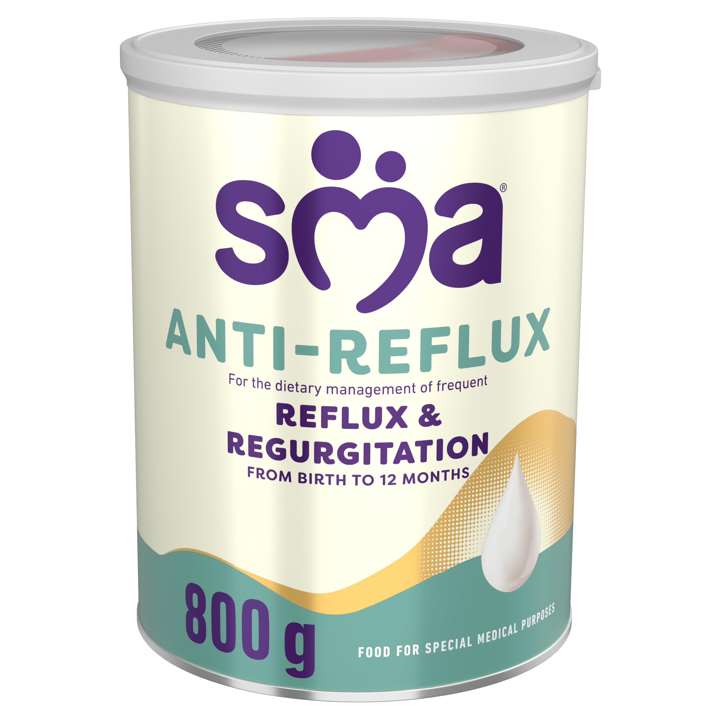 SMA Anti Reflux Baby Milk Powder Formula, From Birth, 800g (Pack of 1)