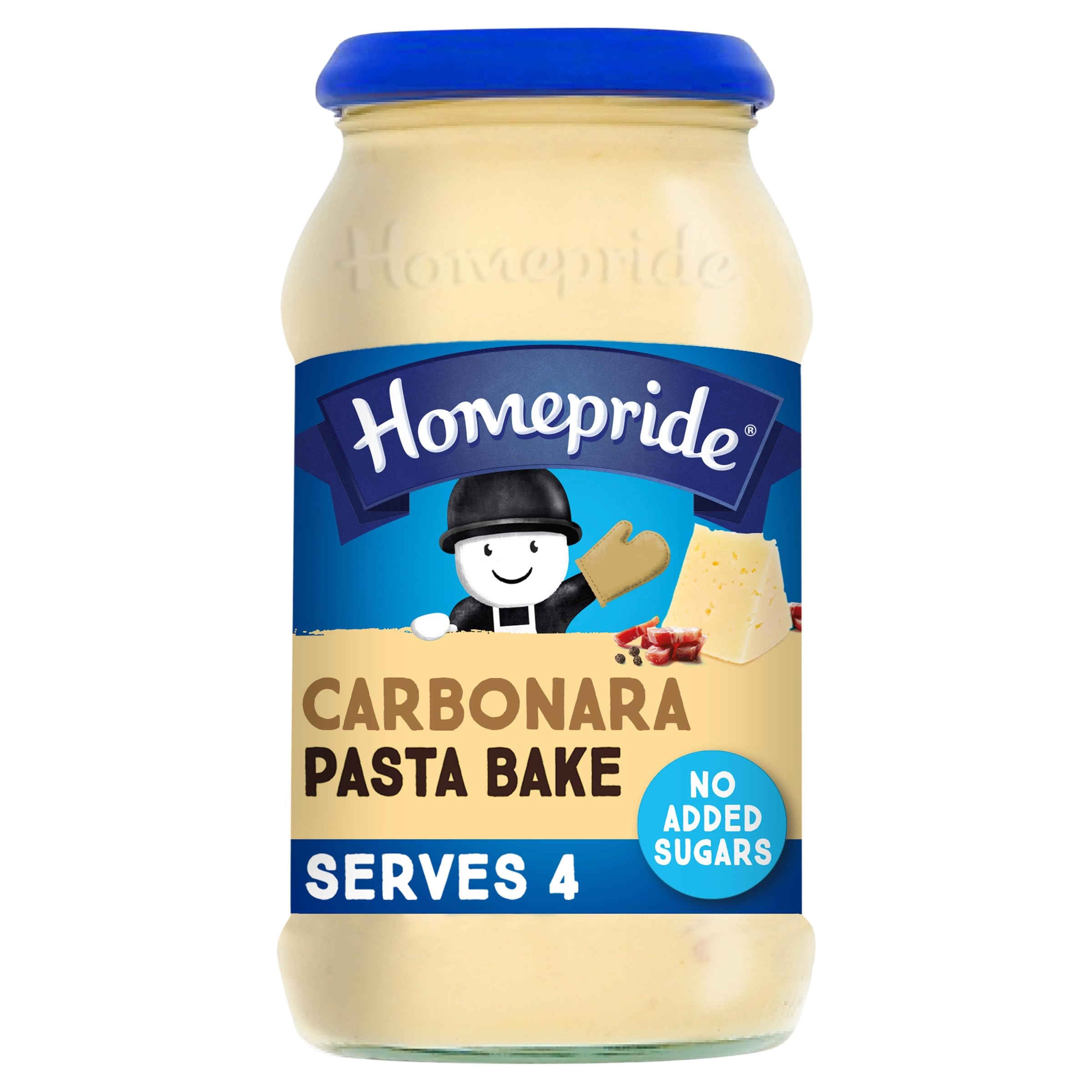 Homepride Carbonara Pasta Bake Sauce, No Added Sugars, 485g Jar
