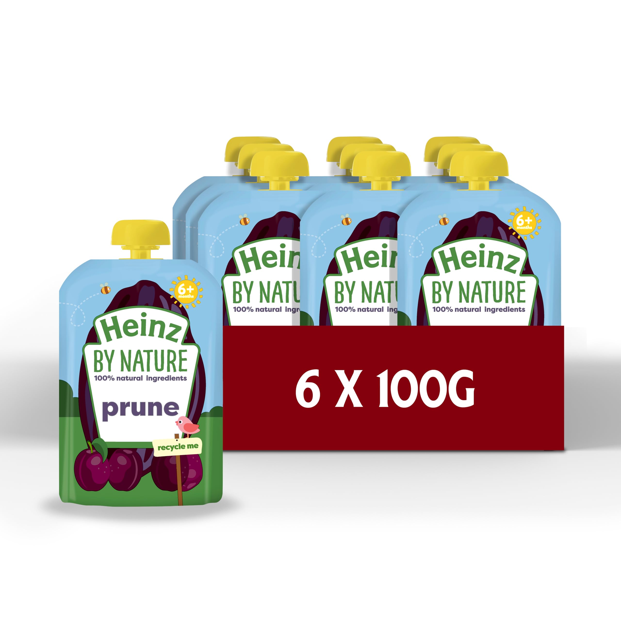 Heinz Baby Food Prune Fruit Pouch 6x100g