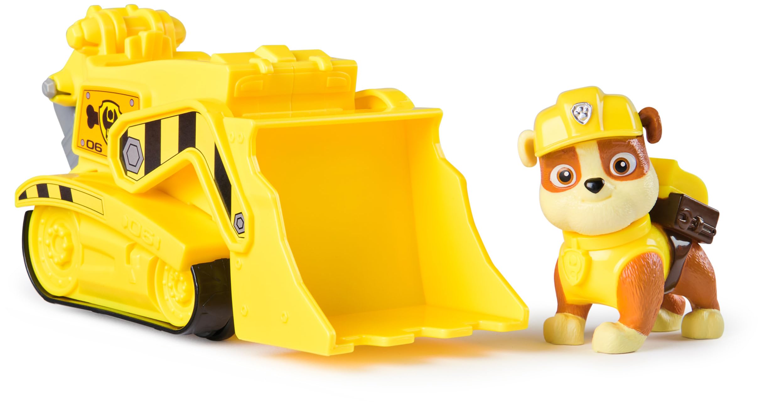 Paw Patrol Rubble's Bulldozer Toy Vehicle with Collectible Action Figure - Ages 3+