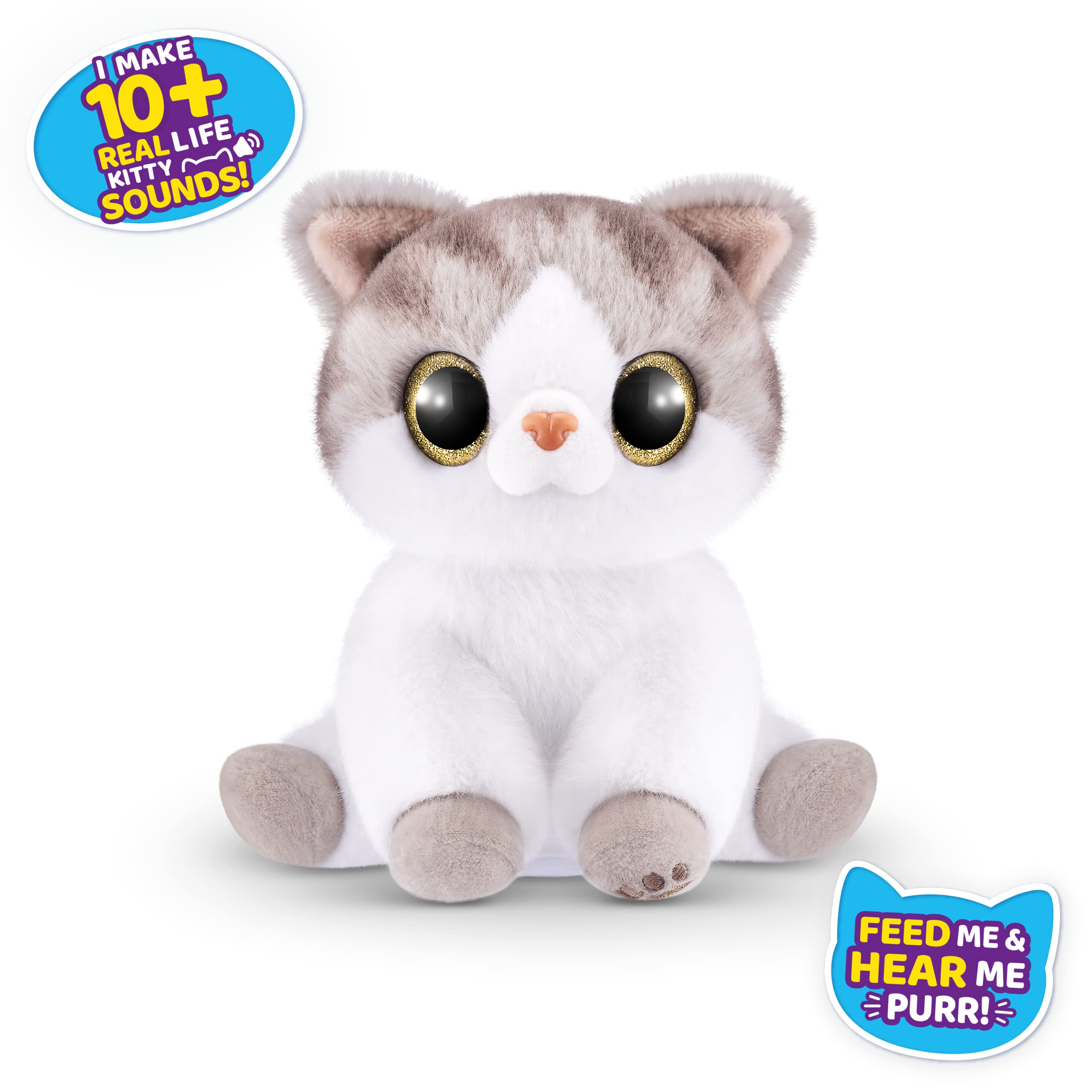Pets Alive Smitten Kittens Alli - Interactive Electronic Plush Kitten with 10 Realistic Sounds, Ages 3+