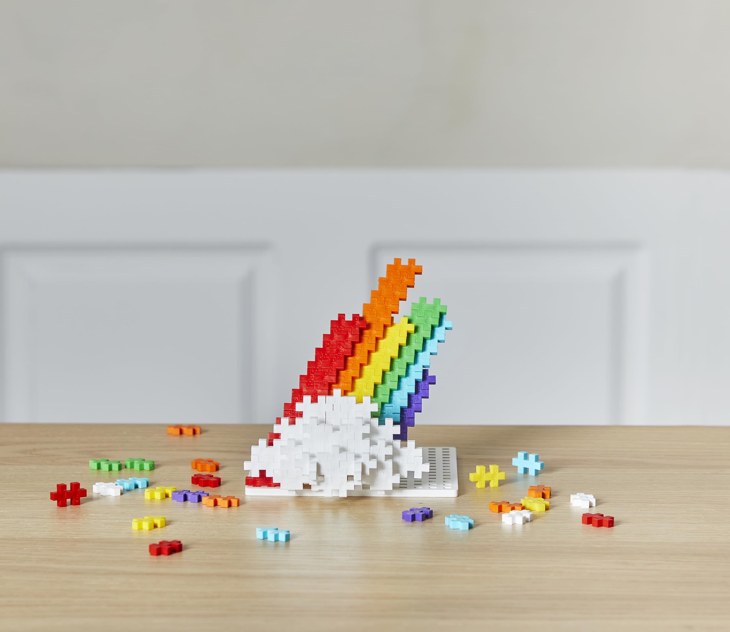 PLUS PLUS Rainbow 300 Piece Building Set - Creative STEM Toy for Kids Age 5+