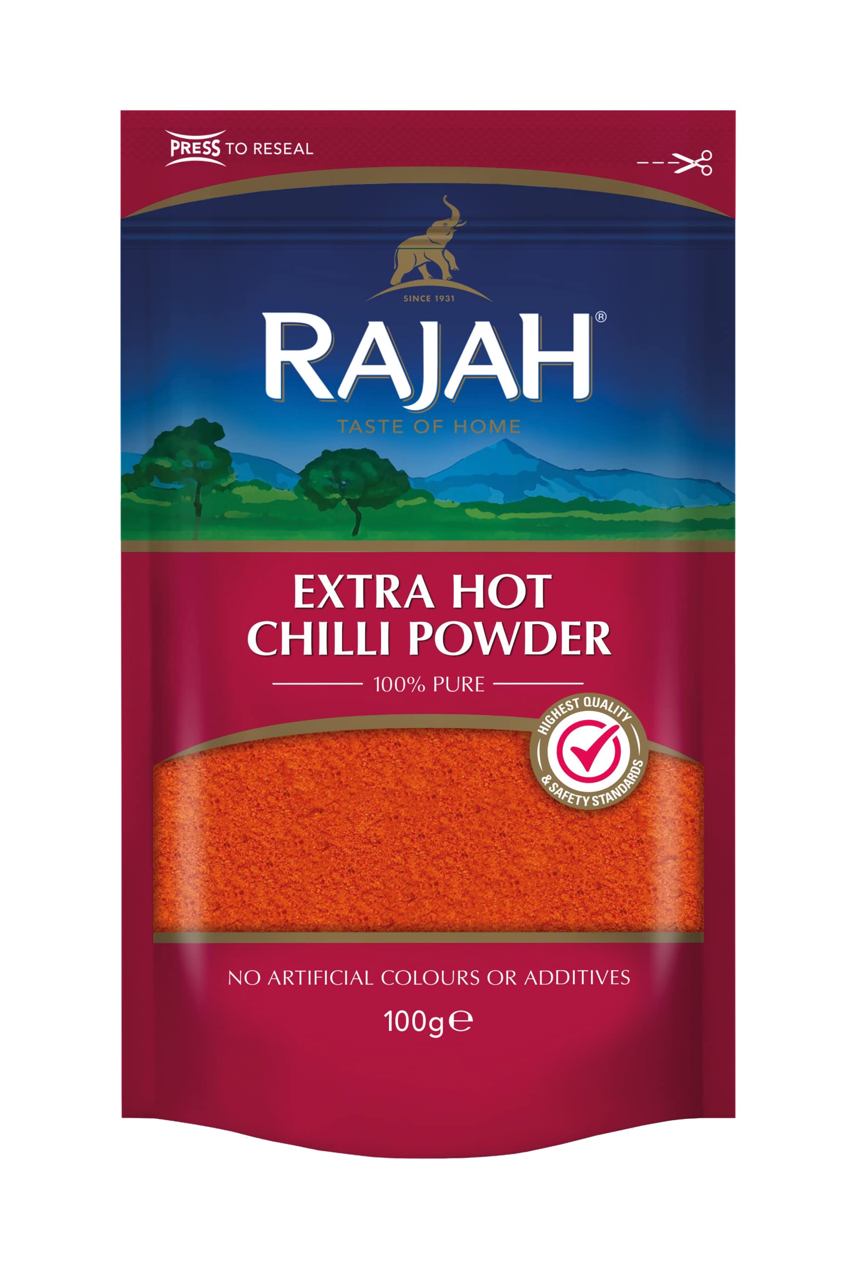 Rajah - Extra Hot Chilli Powder 1KG | Ground Chilli Powder | Spices & Seasonings