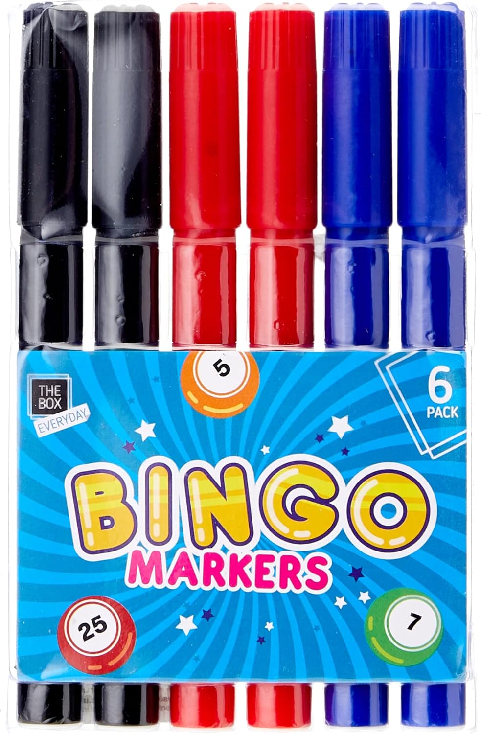 THE BOX EVERYDAY Lucky Bingo Markers - Pack of 6 Assorted Colors