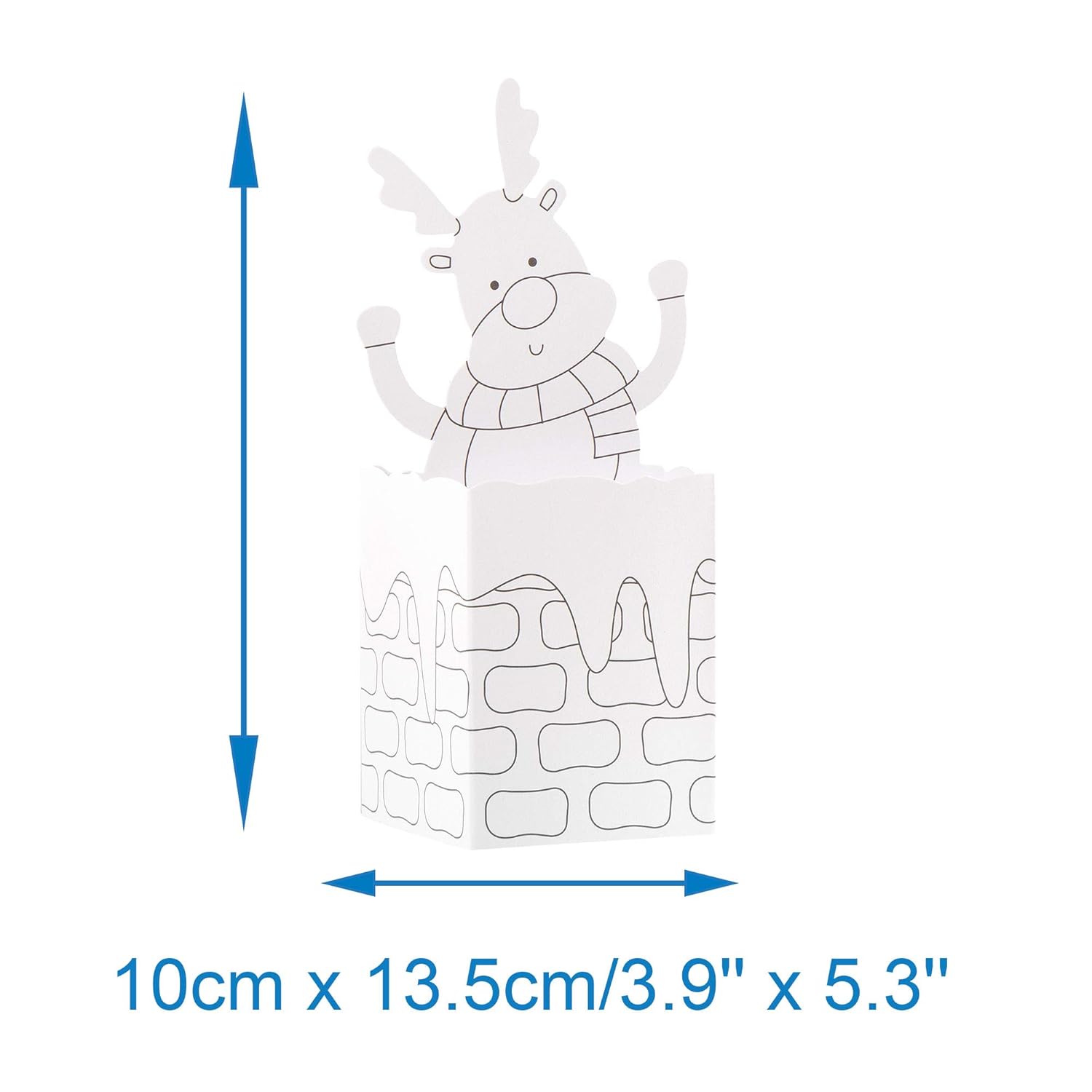 Baker Ross AR850 Chimney Pop-Up Colour in Cards - 3D Christmas Craft Kit for Kids