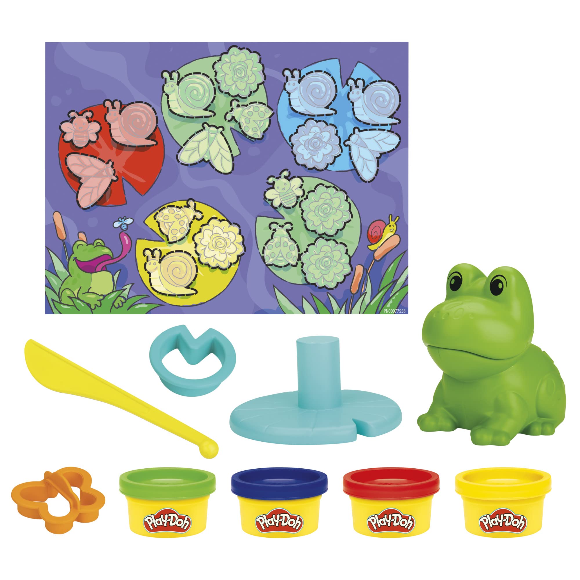 Play-Doh Frog ‘n Colors Starter Set - Creative Arts & Crafts Toy for Kids 3+