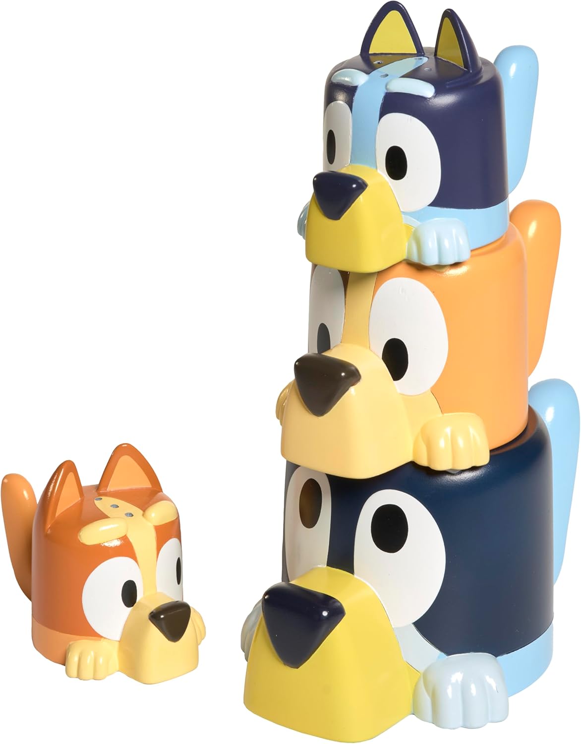 TOMY Toomies Bluey's Family Pourers - Nesting, Stacking & Pouring Bath Cups for Toddlers 18M+