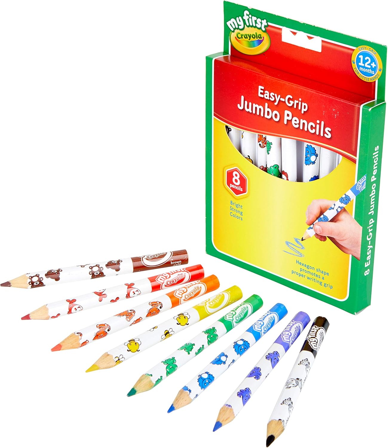 Crayola My First Jumbo Colouring Pencils - Easy-Grip for Toddlers & Preschoolers