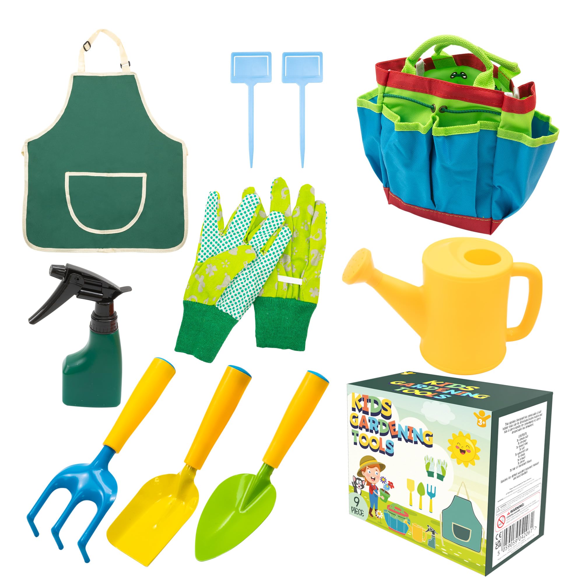 Pelle & Sol 10PCS Kids Gardening Tool Set - Children's Garden Playset for Ages 4+