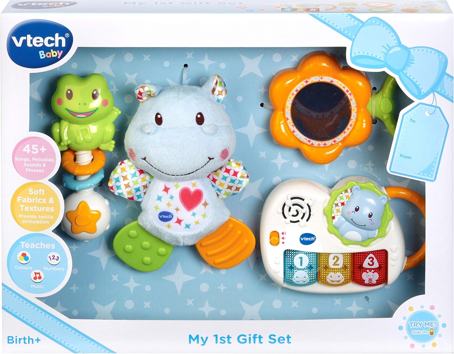 VTech My First Gift Set - Baby Sensory Toys with Light-Up Piano, Rattle & Teether for 0-2 Years