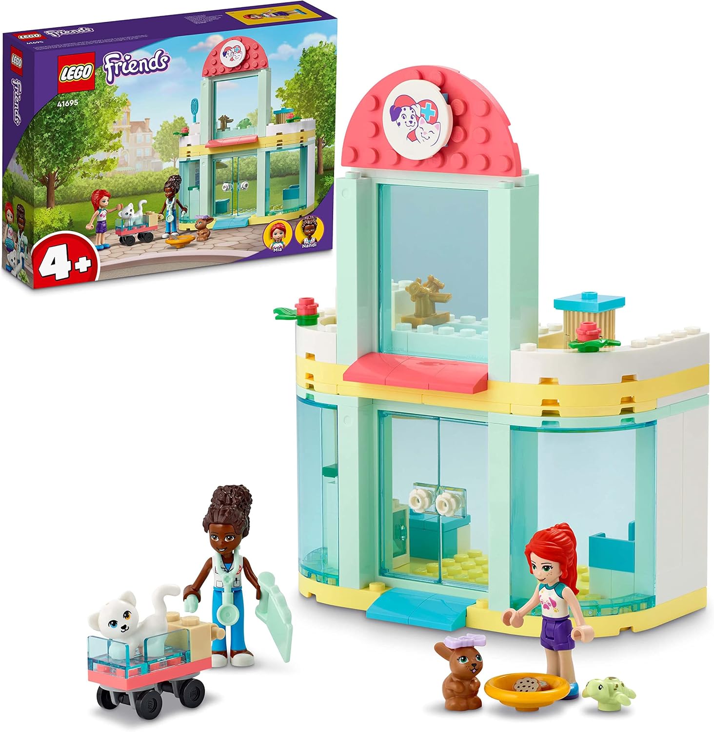 LEGO Friends Pet Clinic Vet Set - Animal Rescue Building Toy for Kids 4+