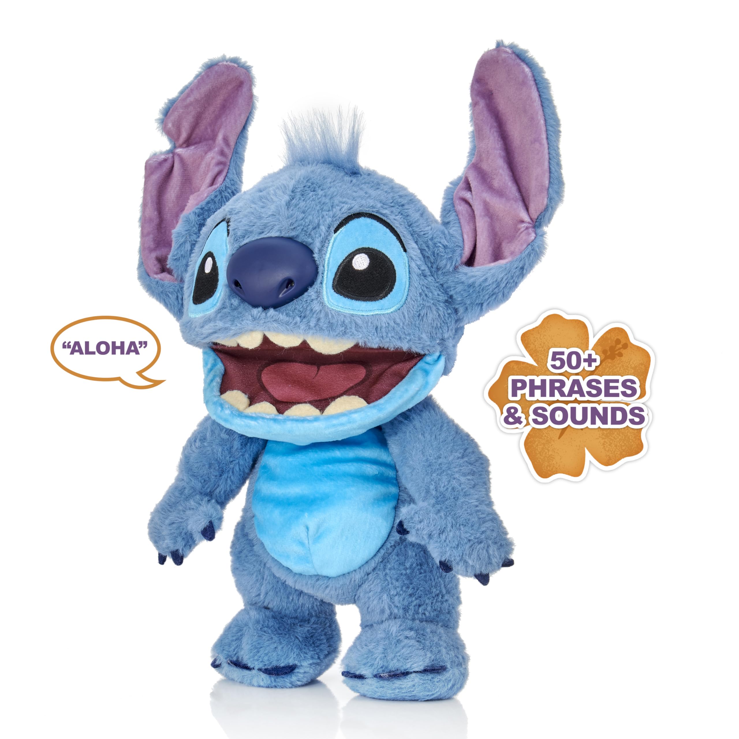 WOW! STUFF Disney Chatty Stitch Deluxe Puppetronic - Interactive Animatronic Plush with Sound & Touch Sensors