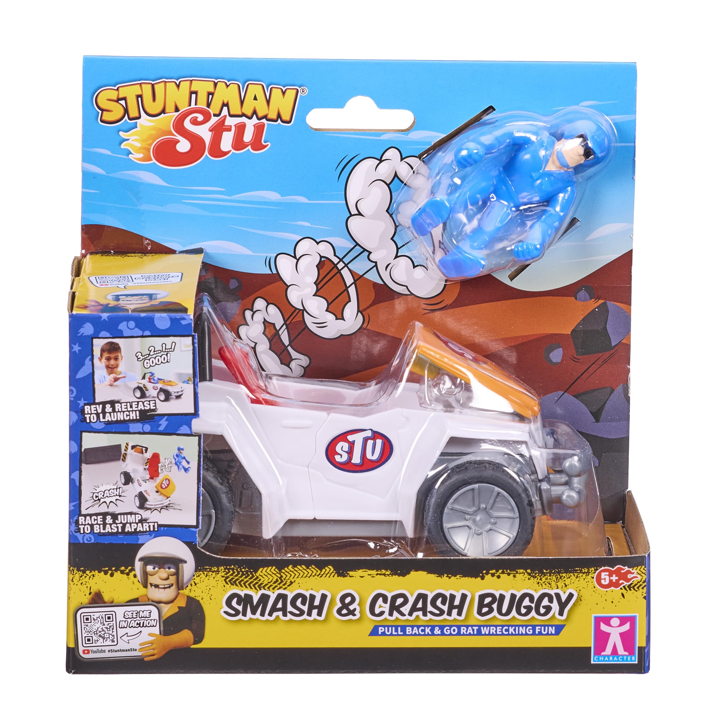 Stuntman Stu Smash and Crash Buggy - Break Apart Stunt Set with Ejector Seat