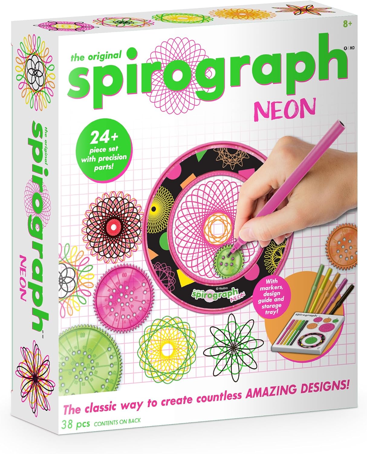 Spirograph Neon - Art and Math Spiral Design Set for Ages 8+