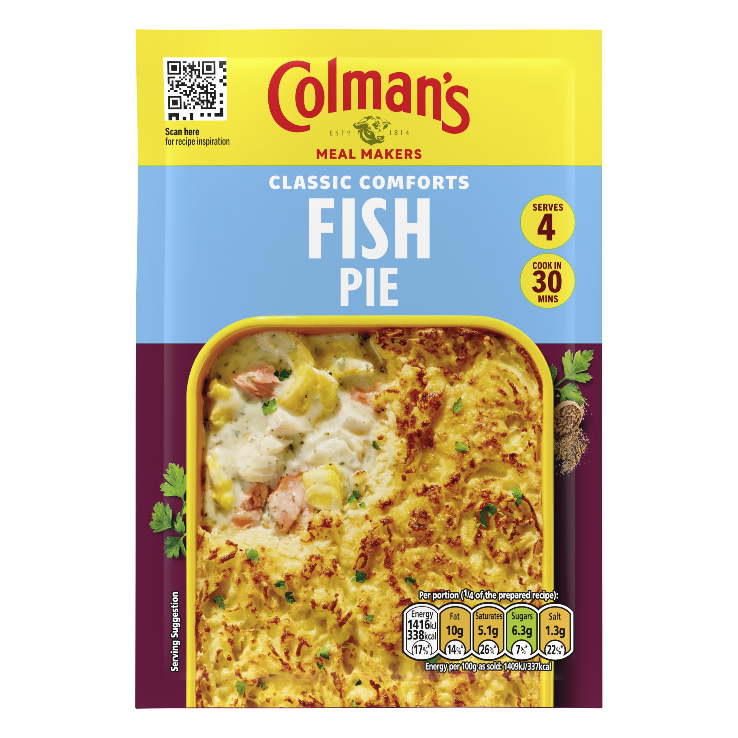 Colman's Fish Pie Meal Maker - Classic Comforts Seafood Seasoning Mix