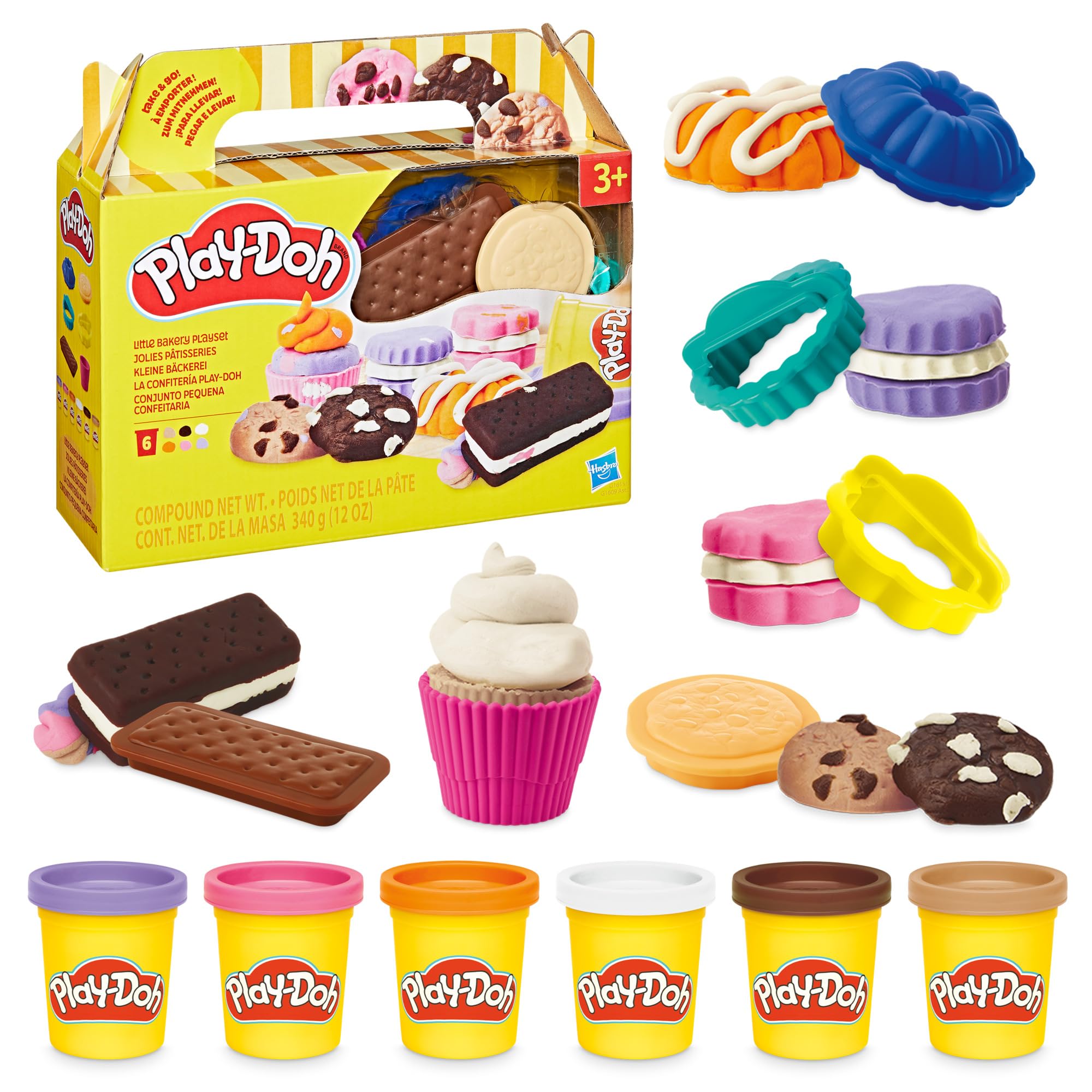 Play-Doh Little Bakery Playset - Pretend Kitchen Play for Kids 3 Years and Up