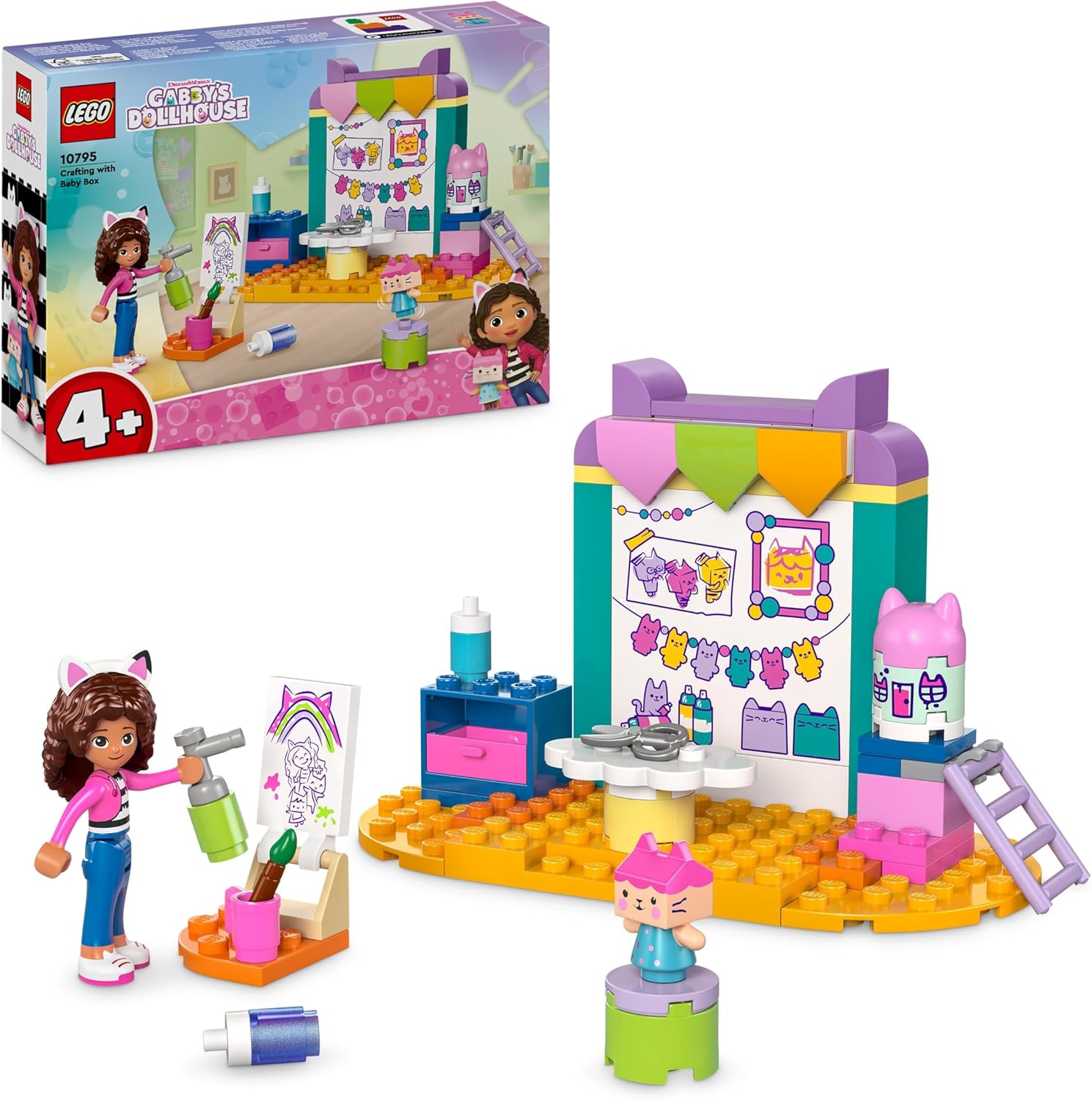 LEGO Gabby’s Dollhouse Crafting with Baby Box Building Set for Kids 4+