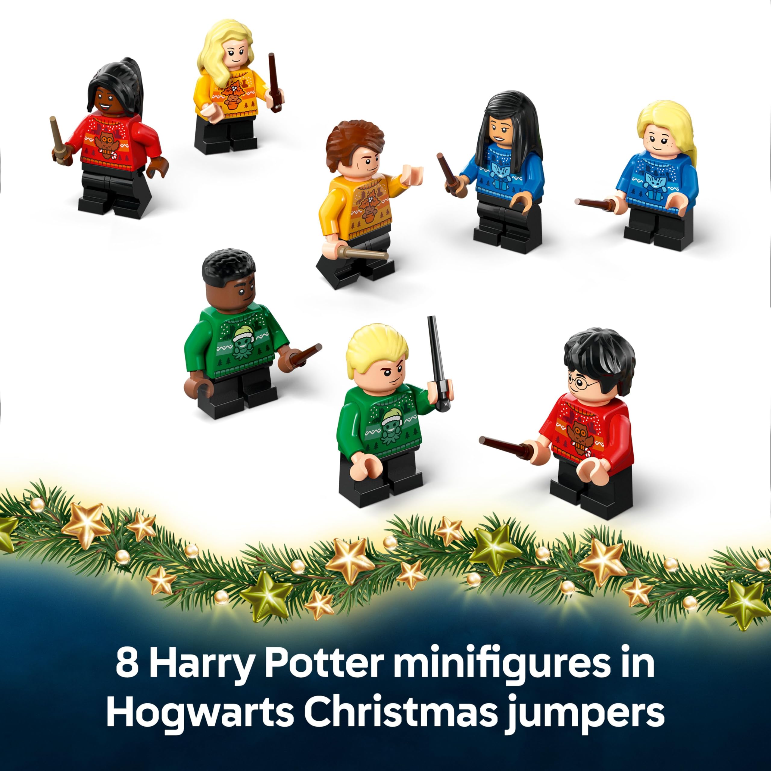 LEGO Harry Potter Advent Calendar 2025 - 278-Piece Building Set with 8 Minifigures & 6 Creatures for 7+