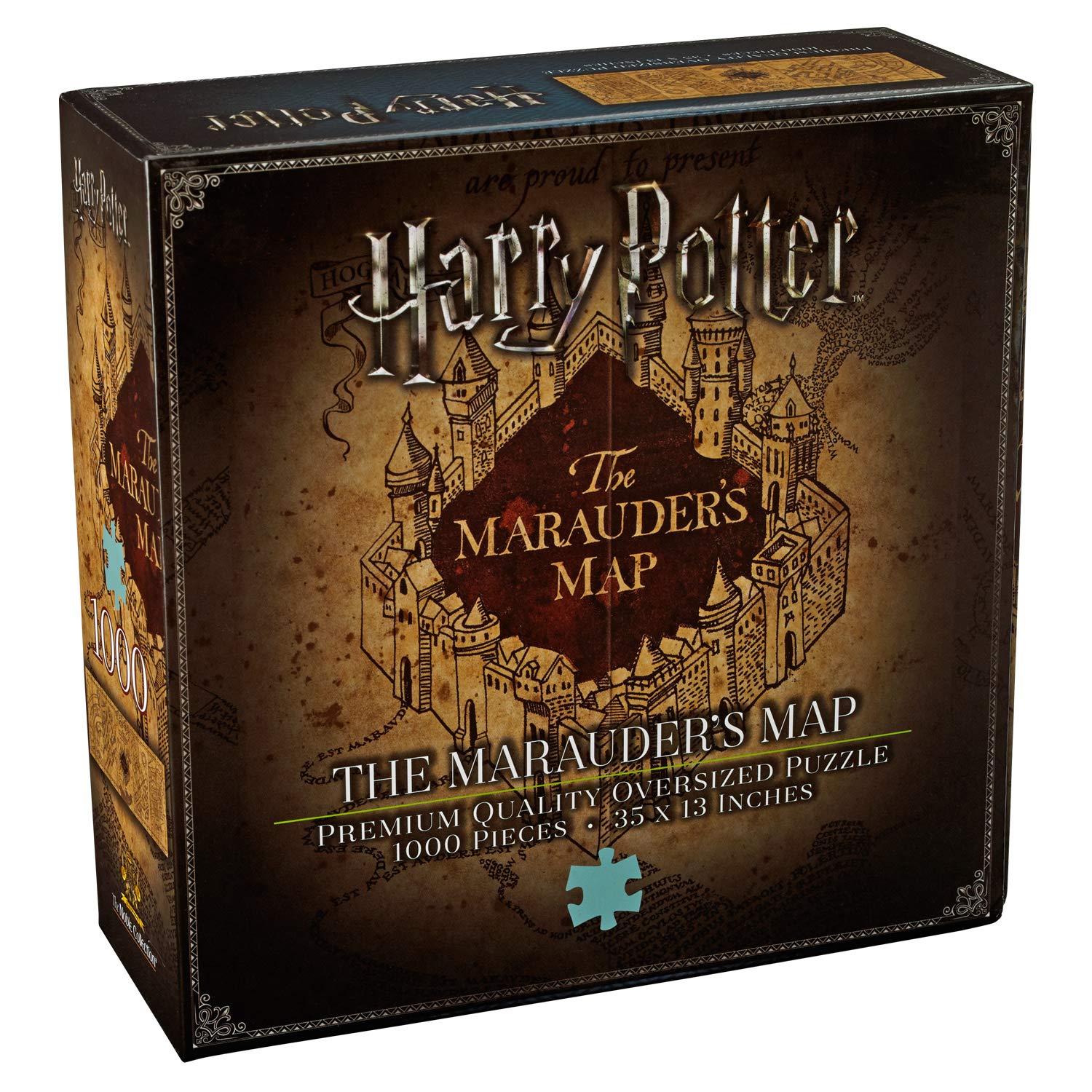 The Noble Collection Harry Potter Marauders Map 1000pc Jigsaw Puzzle - 35 x 13in