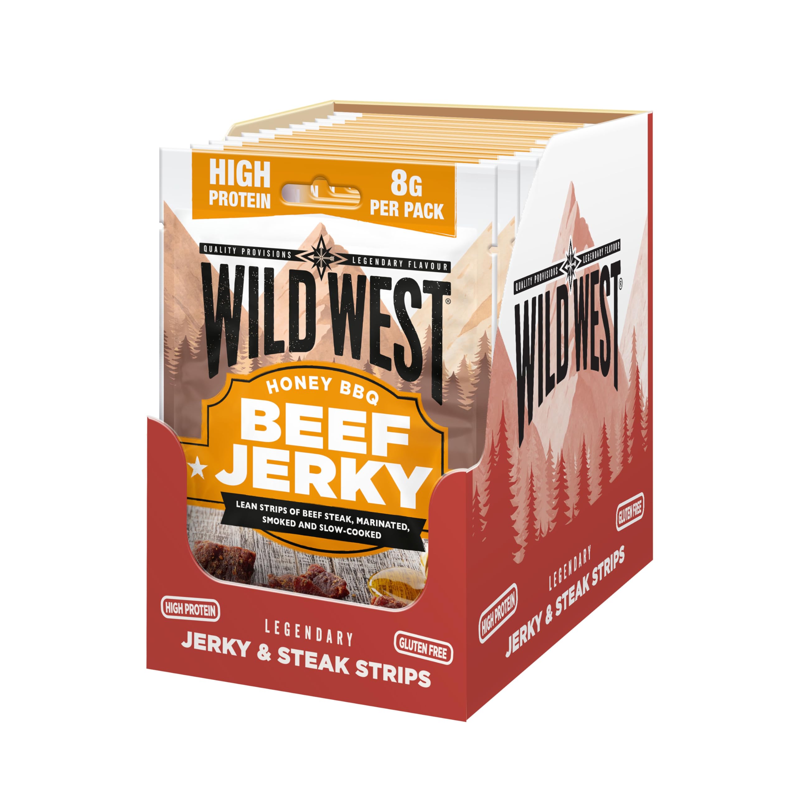Wild West - Honey BBQ Beef Jerky 25g (Pack of 12)