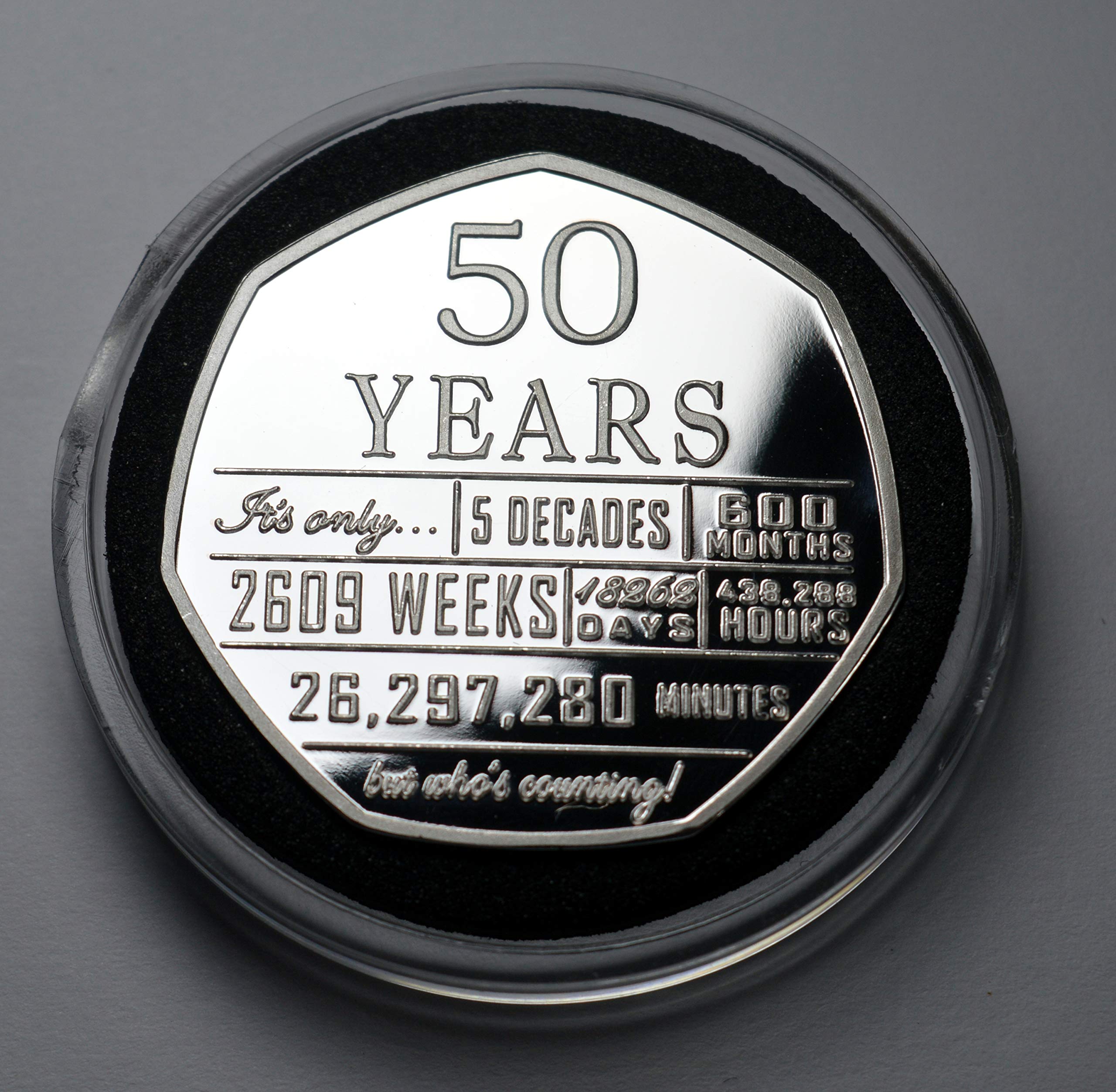 The Commemorative Coin Company 50th Birthday .999 Silver Commemorative Coin - Proof Finish Collectible