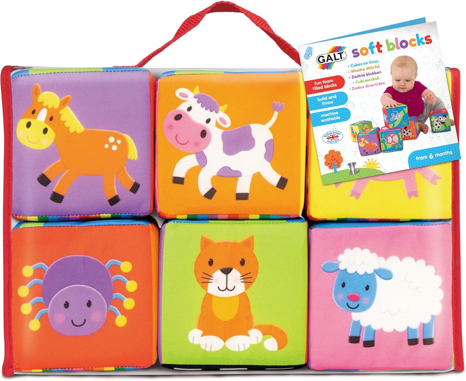 Galt Soft Blocks - Educational Stacking Toy for Babies 6 Months+