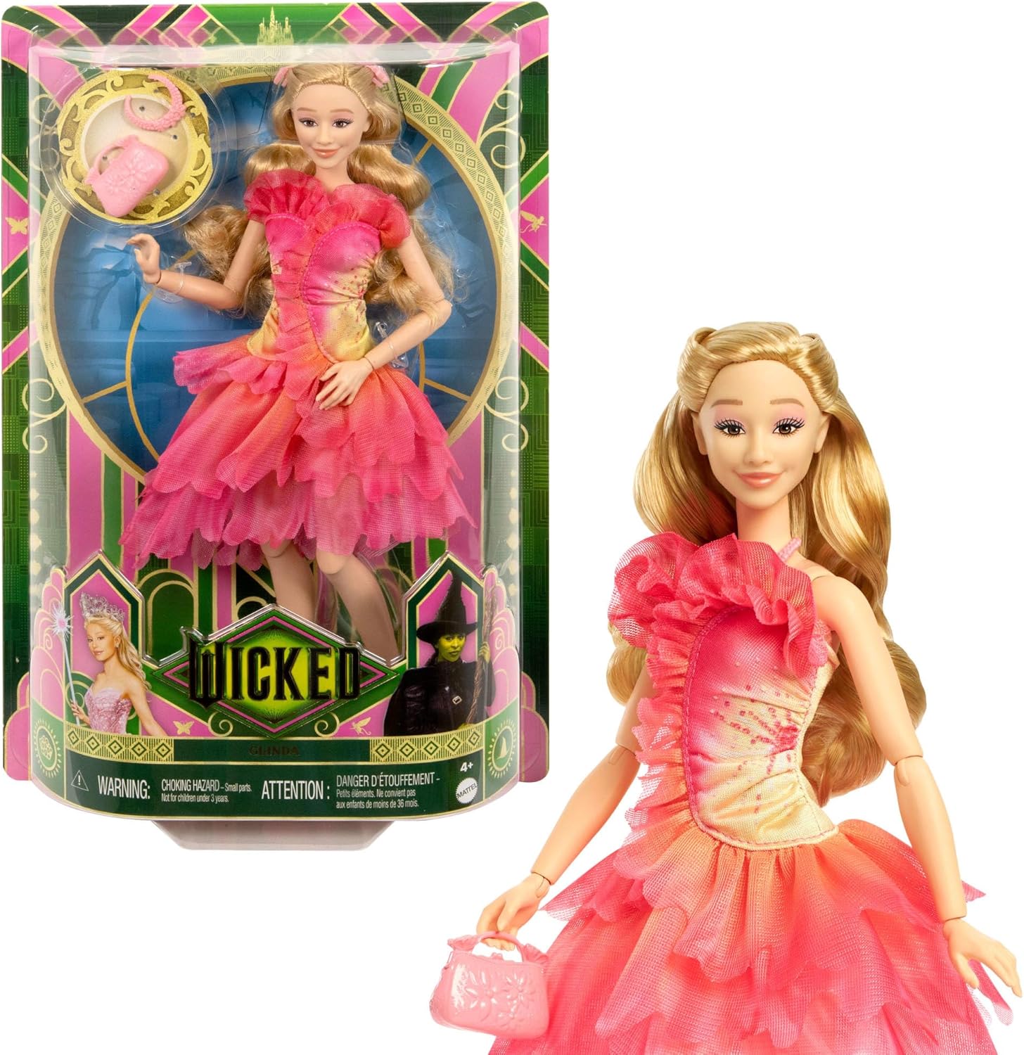 Mattel Wicked Glinda Fashion Doll with Blonde Hair & Accessories - Inspired by Universal Pictures Film
