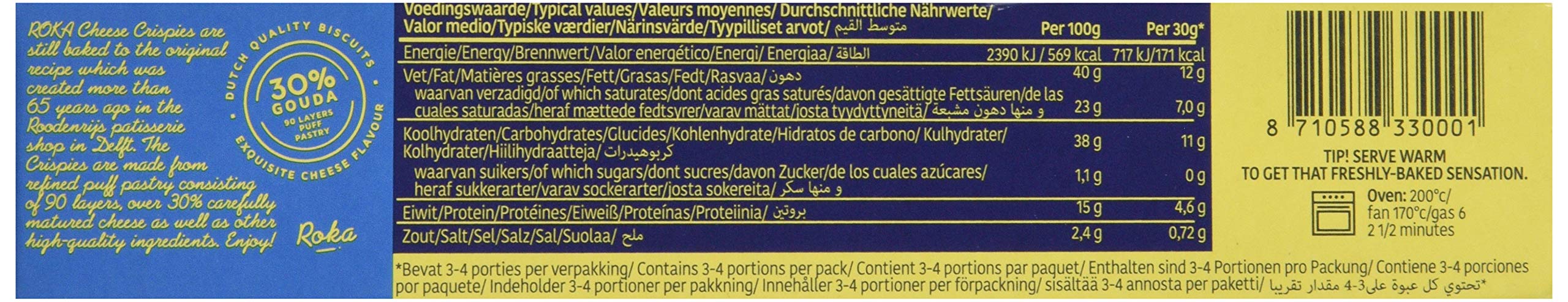 Roka Gouda Cheese Sticks with Pesto, 30% Real Gouda, 100g