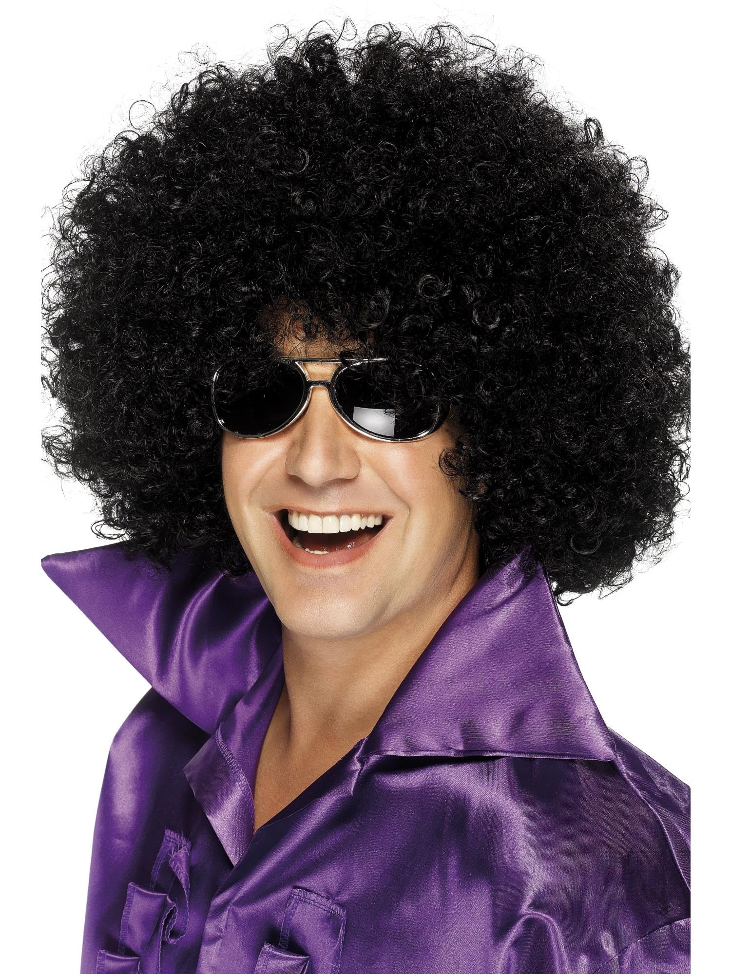 Smiffys Mega-Huge Afro Wig Black 1970s Disco Fancy Dress Adult Wig