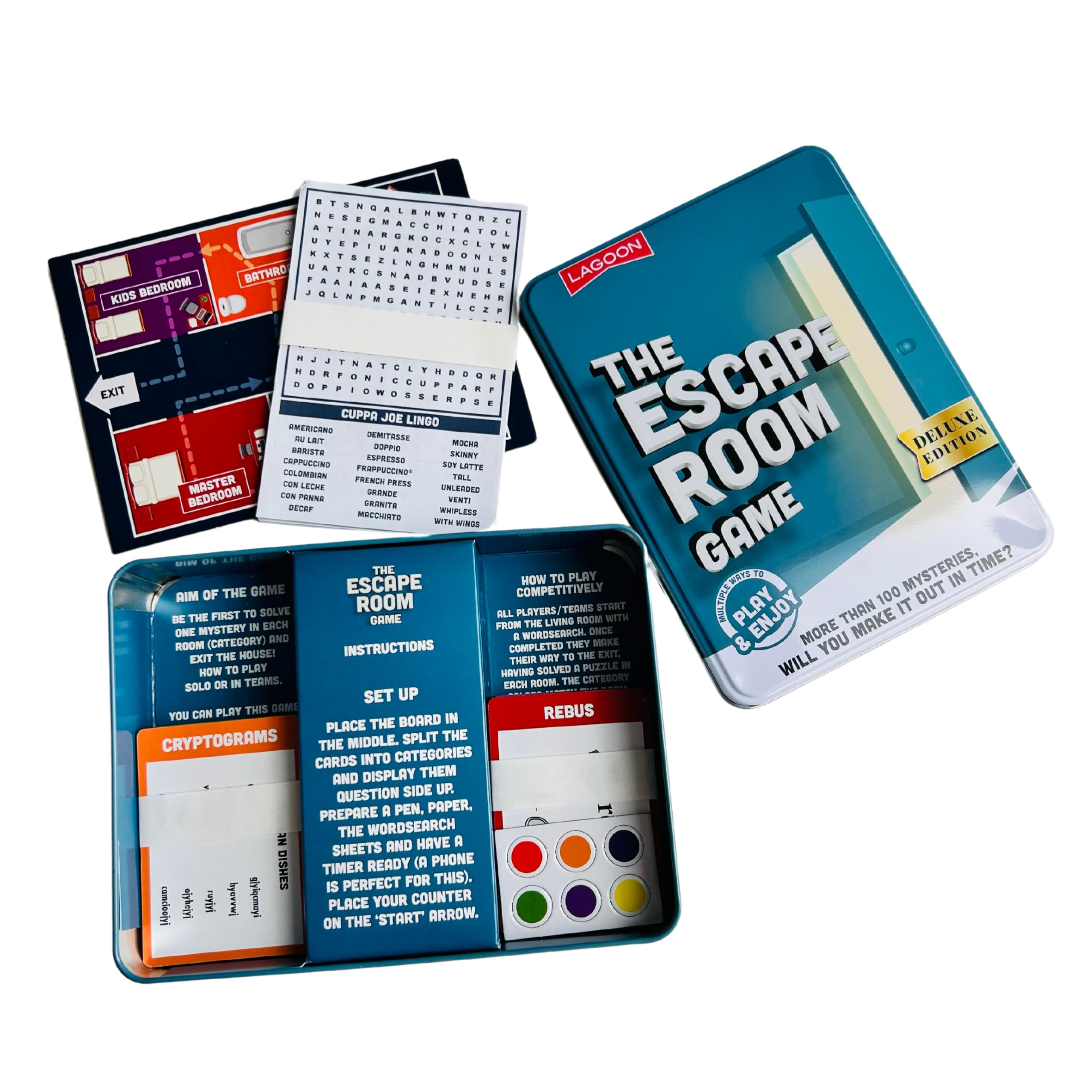 University Games - The Escape Room Mystery Game Large Deluxe Edition in a Tin