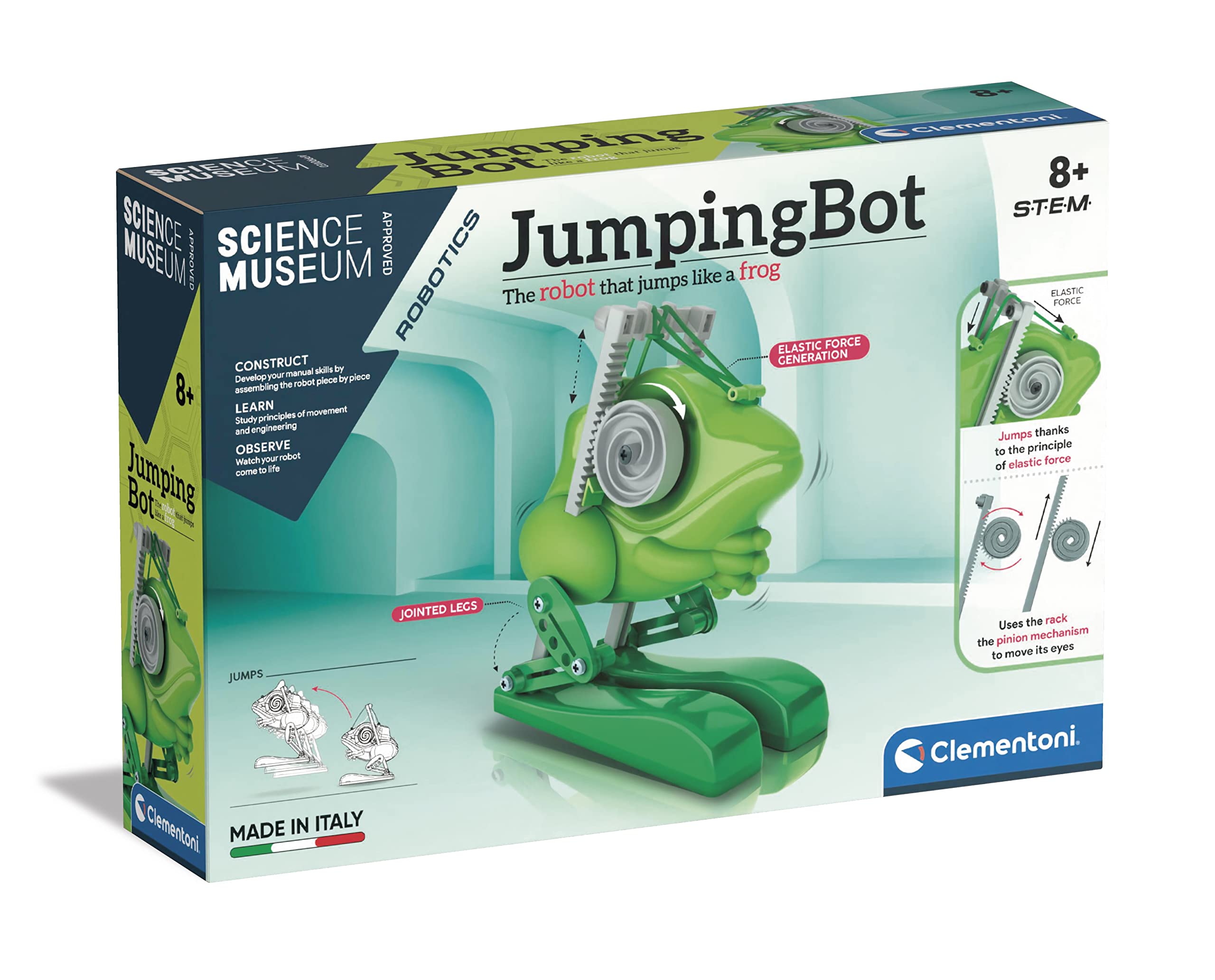 Clementoni Science Museum JumpinBot - STEM Robot Toy for Kids 8-12