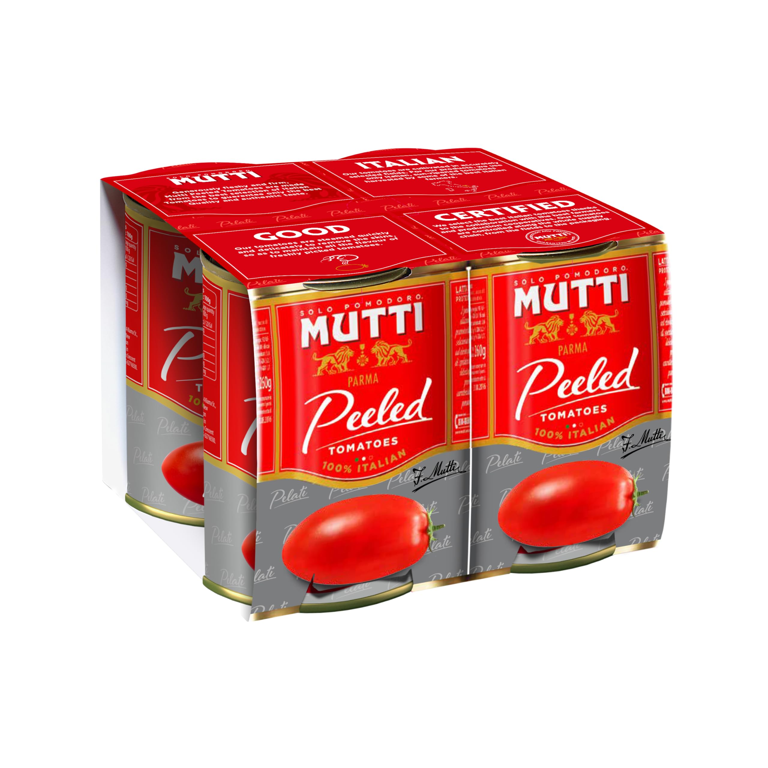 Mutti - Peeled Tomatoes, 400g (Pack of 4)