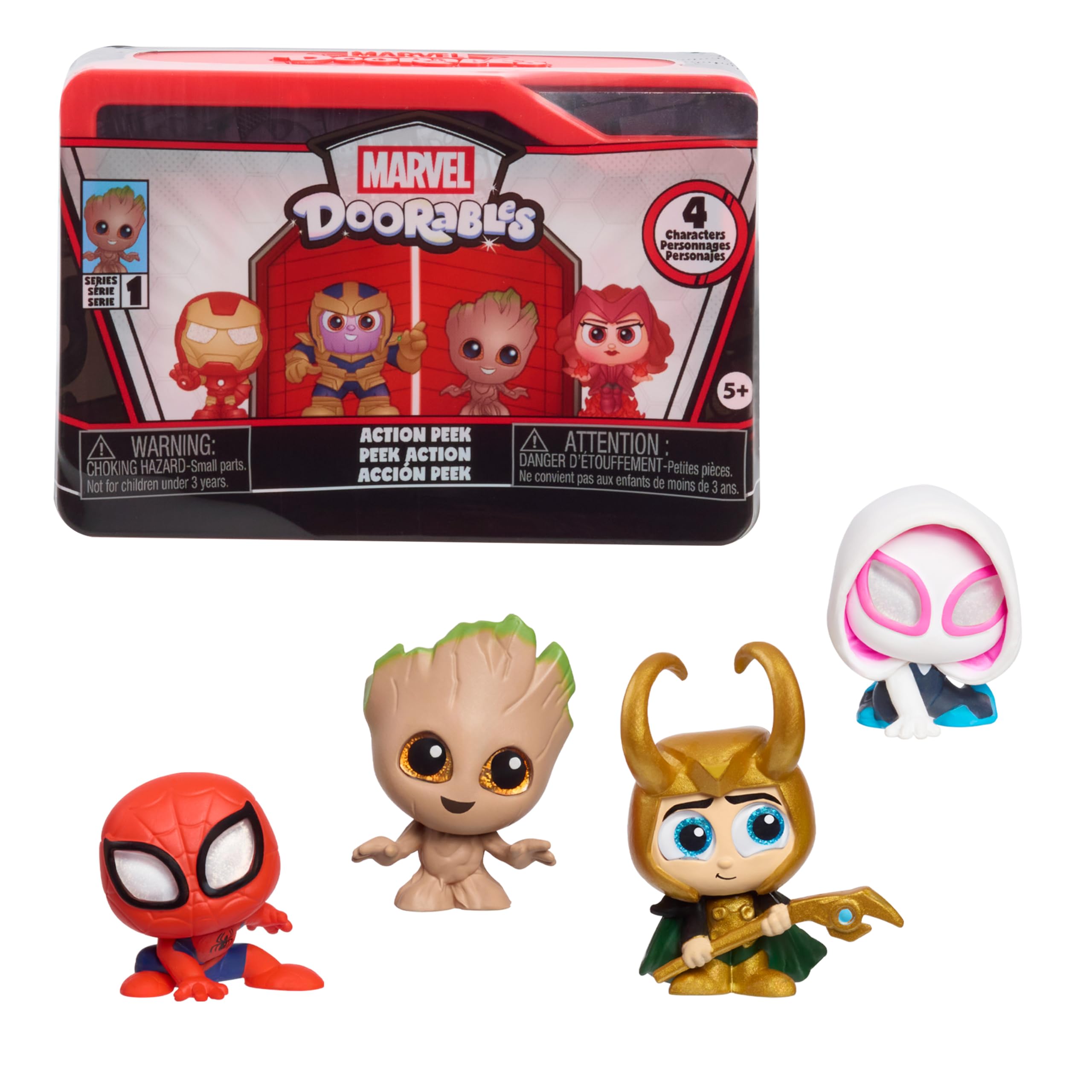 Marvel Doorables Action Peek Series 1 - Collectible 1.5-Inch Figures for Kids 5-12