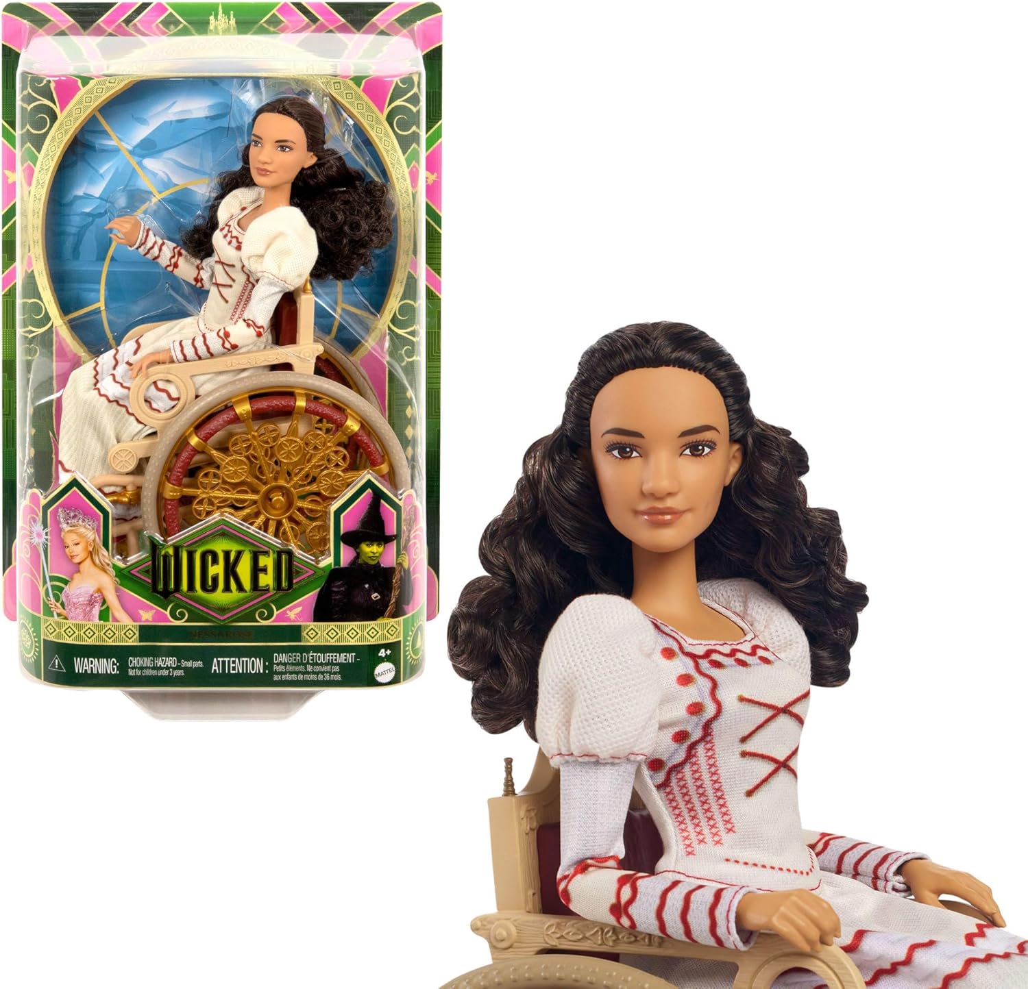 Mattel Wicked Nessarose Fashion Doll with Golden Wheelchair & Accessories - Inspired by Universal Pictures Film