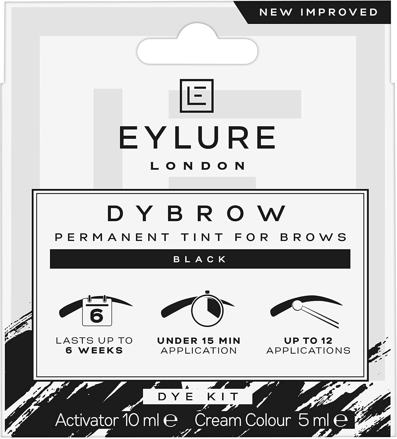 Eylure - DYBROW Eyebrow Dye Kit (Black, 5ml Dye Cream + 10ml Activator)