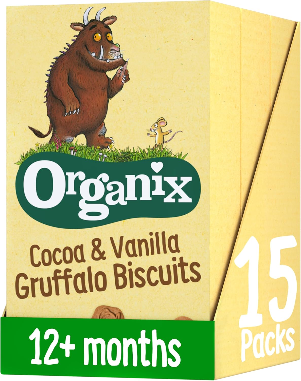 Organix - Gruffalo Biscuits Organic Cocoa & Vanilla Toddler Snacks Multipack
